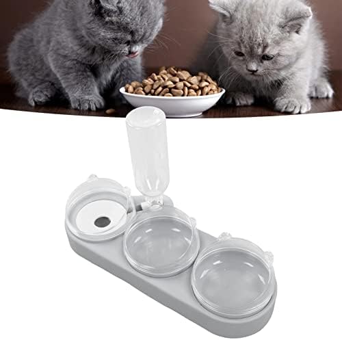 חתול כפול מזון קערות לחיות מחמד קערות לחיות מחמד מזון מים מזין תכליתי מזון כיתה עמ אוטומטי 3 ב 1 מים מזין קערות לחתולים קטנים וכלבים