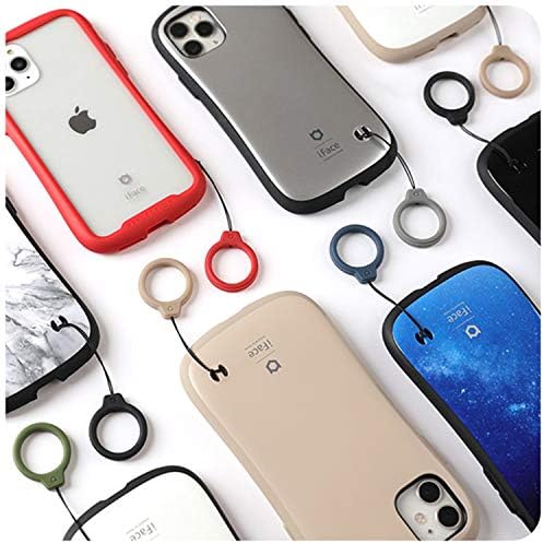iface השתקפות צבע סיליקון סמארטפון טבעת מחזיק אחיזה - תואם לאייפון, סמסונג, מכשירים ניידים אחרים - שחור
