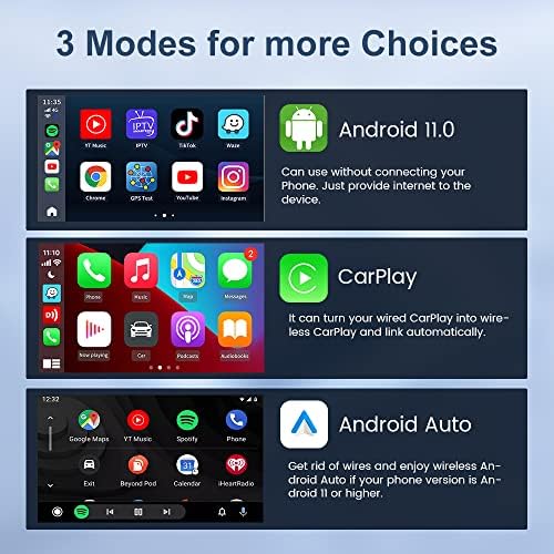 Carlinkit Android 11 AI Box Plus עבור Carplay מקורי של Carplay ל- Carplay/AA אלחוטי, זיכרון 4+64 גרם, מעבד 8 ליבות, 4G, Multimedia Box