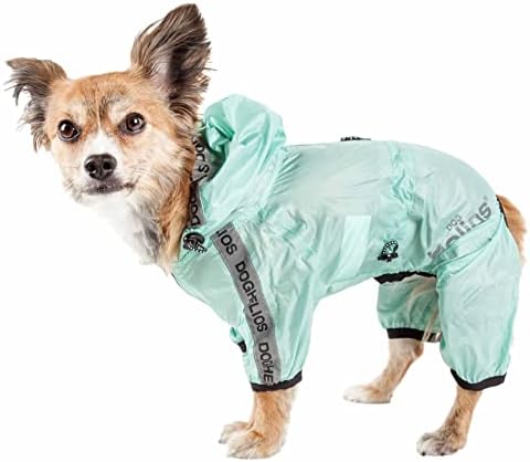 כלב Helios מגן טורני עמיד למים ועיל גשם מלא של כלב גוף מלא, LG, ירוק