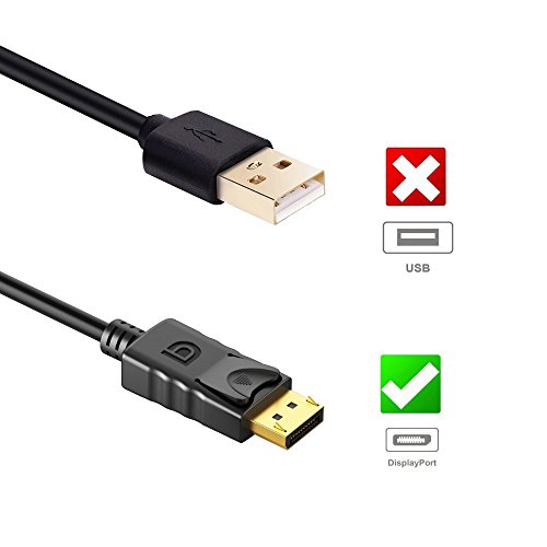 Anbear DisplayPort לכבל HDMI 4K, HDMI לתצוגה של DisplayPort 6 רגליים כבל 4K UHD 3840x2160@30Hz
