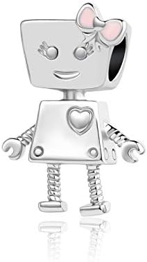 ורוד רובוט קסם עבור צמידי ילדה נשים צעצוע מכונה לב חרוז מתנה עבור נשים בנות אמא בת אחות נכדה אשתו הטוב ביותר חברים משפחה החברה הטובה ביותר