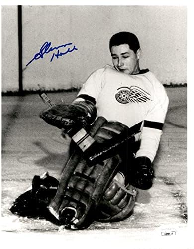 גלן הול חתמה על דטרויט כנפיים אדומות 8x10 צילום JSA COA - תמונות NHL עם חתימה