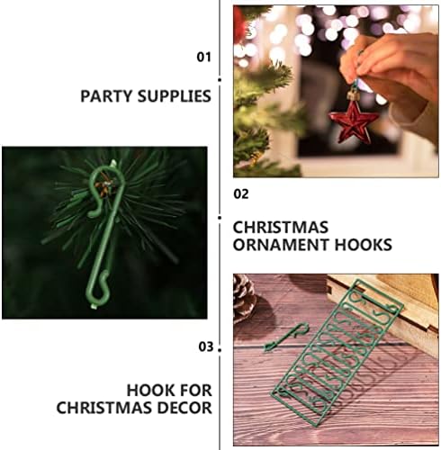 Vorcool מיני מרזב ווים תלויים 200 יחידים מחזיקי גרב חג המולד ווים פלסטי