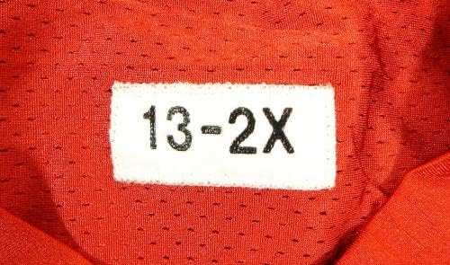 2013 סן פרנסיסקו 49ers ריי מקדונלד 91 משחק נעשה שימוש באדום תרגול ג'רזי XXL 845 - משחק NFL לא חתום בשימוש בגופיות