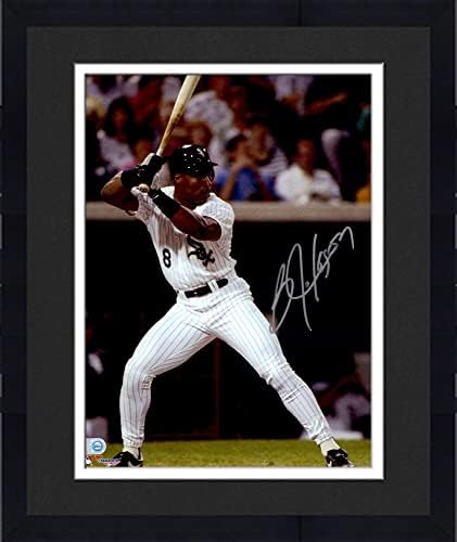 ממוסגר בו ג'קסון שיקגו ווייט סוקס חתימה 8 x 10 תצלום מכה לבן - תמונות MLB עם חתימה