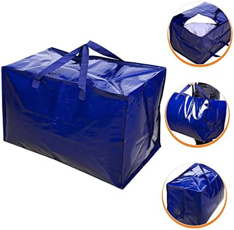 באגרי 4 יחידות אריזה מצעי אריזה ציוד שקיות שקיות בגדים מארגנים חובה נוספים תיק כחול עם חיסכון למזוודות אחסון עליון כבד גדול נשיאה גדולה