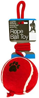 בכמויות גדולות קונה כדור טניס ג'מבו עם צעצוע של כלב חבל - 4 חבילה