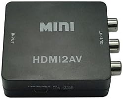 MINI HDMI V1.4 ל- RCA AV/CVBS ממיר מתאם מורכב עבור PC PS3 VCR DVD PAL NTSC