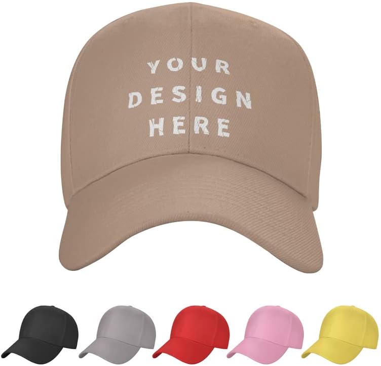 כובע בייסבול מותאם אישית עם הטקסט שלך, כובעי משאיות מתכווננות בהתאמה אישית כובע שיא שמש מזדמן