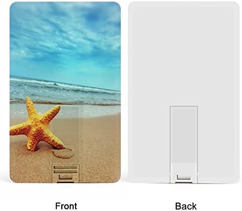 כרטיס אשראי של חוף ים כוכב אשראי USB פלאש מזיכרון מותאם אישית מקל אחסון מפתח כונן 64 גרם