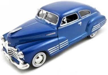 קלאסיקות אמריקאיות פרימיום 1948 Chevy Aerodoodan Fleetline Diecast Car Model 1/24 Blue Motormax