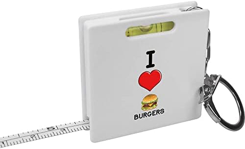 אזידה 'אני אוהב המבורגרים' מחזיק מפתחות סרט מדידה / פלס כלי