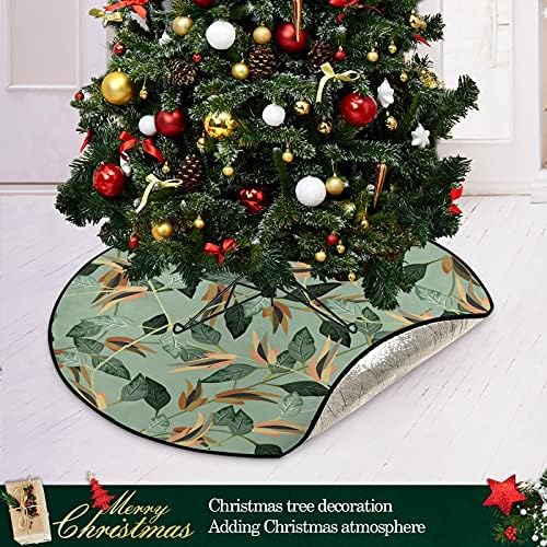 מחצלת עץ חג מולד פרחוני עץ עץ עמיד למים שטיח מחצלת מחצלת תחת עץ חג המולד אביזר להגנת הרצפה אספקת בית לחג 28 אינץ '