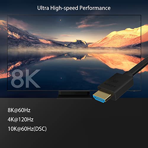 מקביל העולם Ultra HD 8K HDMI כבל 2.1 עם 8K@60Hz 4K@120Hz 48GBPS EARC Crystal צליל ברור תואם ל- Dolby Vision Apple TV 4K Roku Sony LG Samsung