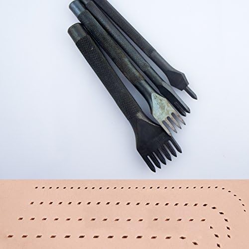 סט ידיים של 4 כלי אגרוף תפירה של טון שחור פרמיום פרמיום טון מתכת