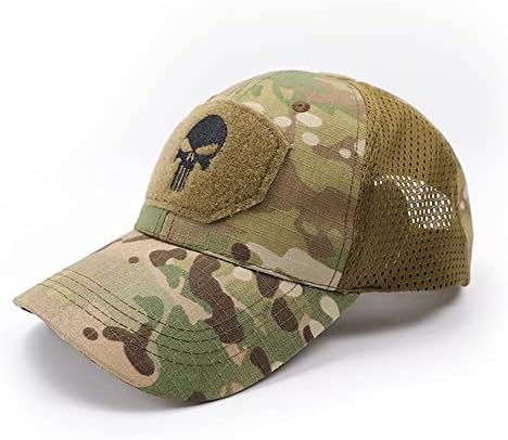 גולגולת רשת בייסבול כובע גברים טקטי נשימה צבא כובע חיצוני טיולים כובעים