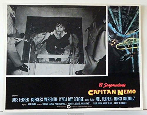 1978 סרט ספרדית לובי כרטיס קפטן נמו סט 5 חוזה פרר ברג ' ס מרדית