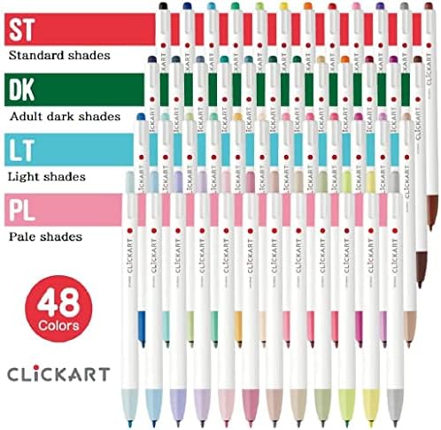 זברה קליקארט על בסיס מים עט 48 צבעים כל צבע סט 0.6 ממ וויס22-48ג יפן יבוא עם מקורי חרט כדורי מגע עט
