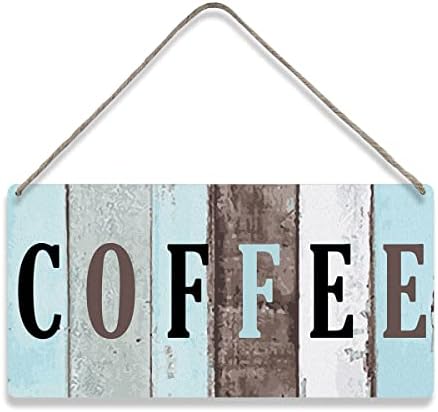 קפה קיר בסגנון כפרי קפה קפה עץ שלטי מטבח כפרי תלויה קיר שלט קיר שלט בית תחנת קפה מטבח עיצוב עיצוב