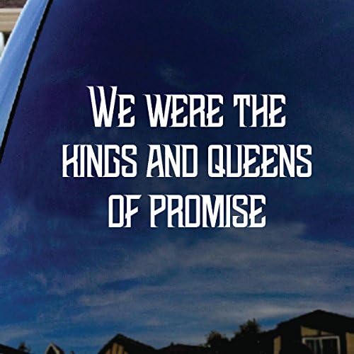 Socoooldesign היינו המלכים והקווינס של מילות השיר ההבטחה להקת רכב חלון רכב ויניל מדבקה מדבקה 5 רחבה