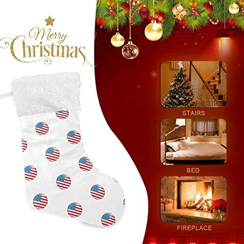 Pimilagu American Flag Dot Dot Stockings חג המולד 1 חבילה 17.7 , גרביים תלויים לקישוט חג המולד