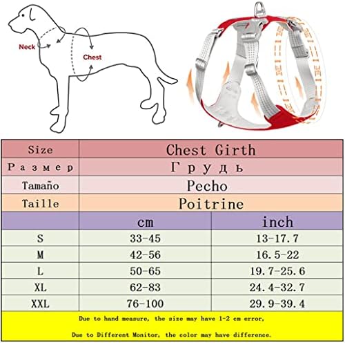 GPPZM אפוד כלבים, אפוד, צווארון רתמת כלבים ללא מתח, מתאים לציוד לחיות מחמד לכלבים בינוניים וגדולים