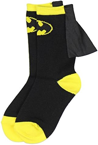 קומיקס באטמן שחור צהוב נוער בנים שכמיות צוות גרביים