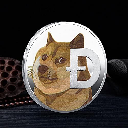 1 גרם מצופה כסף מצופה כסף IDA Cryptocurrency מטבע זיכרון Dogecoin 2021 מטבע אספנות במהדורה מוגבלת עם מקרה מגן