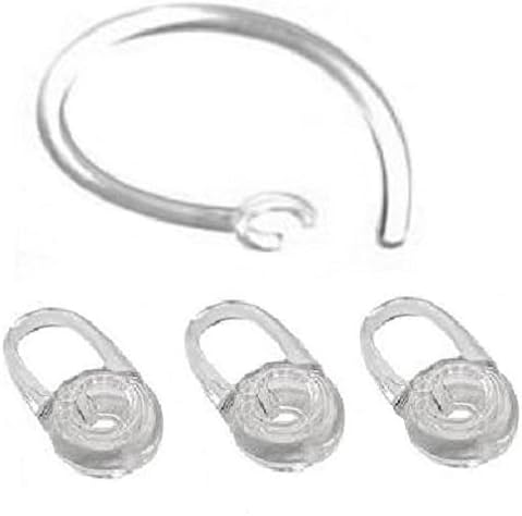 Tricon 3 Eargel Eargel ו- 1 Earhook for Plantronics M70, M90, Voyager Edge