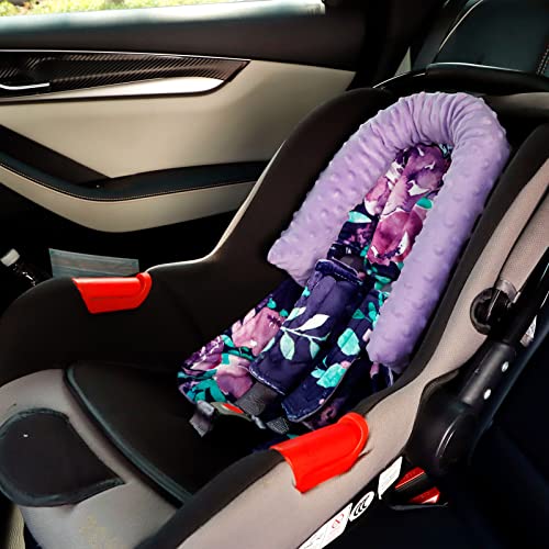 ראש מושב ברכב לתינוקות תמיכה בבנות, מושב מכונית לתינוקות הכנס סופר רך סופר מינלי יילוד כוסות חגורת בטיחות למושב רכב, טיולון, סדרן, פרח