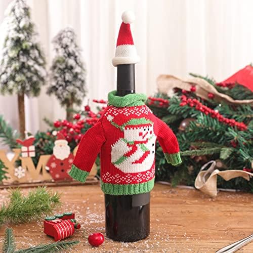 מגוון יין מארז מתנה סריגה יצירתית כיסוי יין חג המולד חג המולד מערב אוכל שמפניה משקאות נסיעות