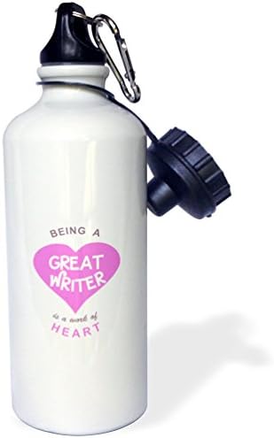 כותב 3 דרוז הוא יצירה של כתיבת לב כתיבת עבודה בבקבוק מים של ספורט ספורט, 21oz, צבעוני