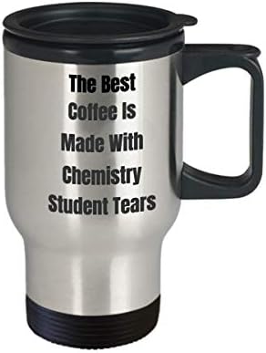כימיה סטודנטית משחקי ראייה בדיחה ספל נסיעות קפה מתנה מצחיקה לכימאי עמיתים לעבודה מעבדת חידוש בדיחה איסור פרסום הטוב ביותר דמעות