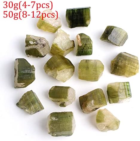 AC216 טבעי מיני נדיר ירוק טורמלין קווארזט אבן מחוספסת אבן גולמית דגימה מינרלית אבן גבישים לא סדירה אוסף רייקי ריפוי קריסטלים ריפוי