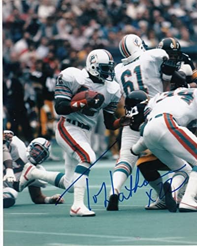 טוני נתן מיאמי דולפינים פעולה חתומה 8x10 - תמונות NFL עם חתימה