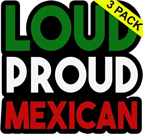 מדבקות ויניל בקול רם גאה מקסיקני ירוק אדום ירוק מצחיק היספני גאווה לטינית גדולה 3 חבילות בגודל מגוון מדבקות מדבקות מכוניות למדבקות טלפון