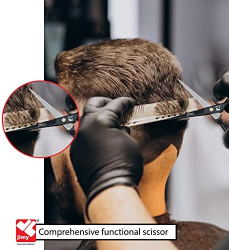 ג 'ימי מקצועי שיער מספריים 6.5 נירוסטה חד חלק תער קצה סדרת מספריים לחיתוך שיער, שיער לחתוך מספריים לנשים & מגבר; גברים וסלון