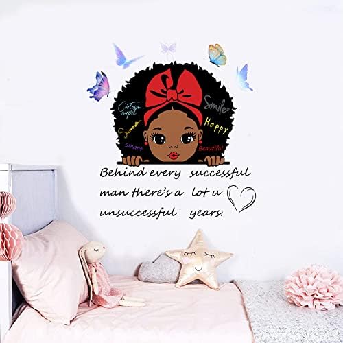 שחור ילדה קיר מדבקות עבור בנות שינה, השראה ציטוט מדבקות אפריקאי אמריקאי ילדה קיר מדבקת מוטיבציה אומר ילדים מדבקות עבור משתלת חדר שינה