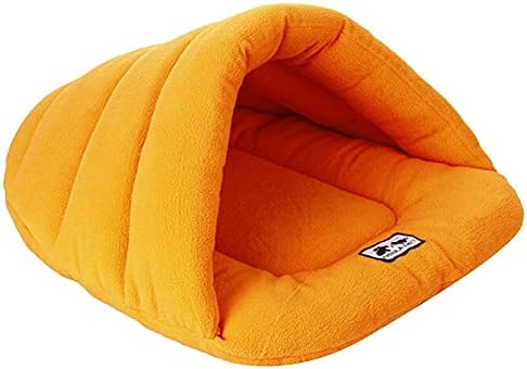 Revoshop פליס רך חורף מיטת כלבים מחמד חם 6 צבע בגודל שונה כלב קטן שקי שינה שק גור מערת גור - אפור