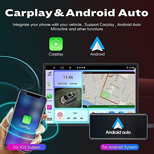 אנדרואיד רדיו Carplay & Android Auto Autoradio ניווט סטריאו סטריאו נגן מולטימדיה GPS מסך מגע RD