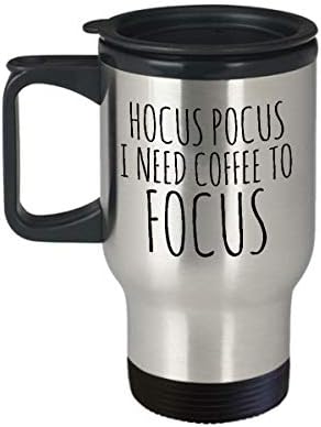 Hollywood & Twine Hocus pocus אני צריך קפה כדי למקד ספל נירוסטה כוס נסיעה מבודדת עם מכסה