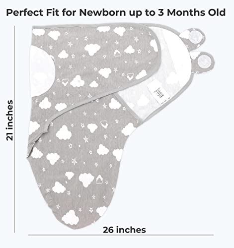 תינוקת שמיכה לתינוק ילדה ילדה, 3 חבילות בגודל בינוני קטן-בינוני יילוד חוטף 0-3 חודשים, שק שינה מתכוונן לתינוקות