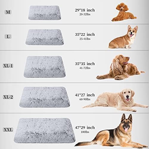 מיטת כלבים, 35 אינץ 'x22 ו- 35 x22, מיטות כלבים מפוארות ללא החלקה לכלבים גדולים, מיטות כלבים רחיצות הסרה והתקנה קלה עם רירית אטומה למים,
