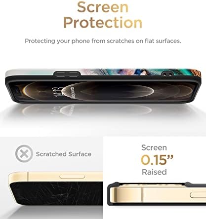 Gviewin לאייפון 12 Case ו- iPhone 12 Pro Case 6.1 אינץ '2020, Marble Parttern Ultra Slim Slim Glossy TPU עמיד ועמיד-זעזועים אטום זעזועים.