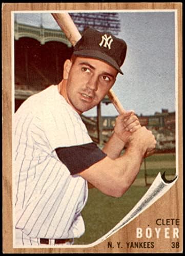 1962 Topps 490 Clete Boyer New York Yankees Dean's Cards 5 - Ex Yankees