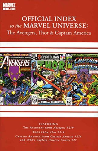 הנוקמים, ת ' ור וקפטן אמריקה: אינדקס רשמי ליקום מארוול 7; ספר קומיקס של מארוול