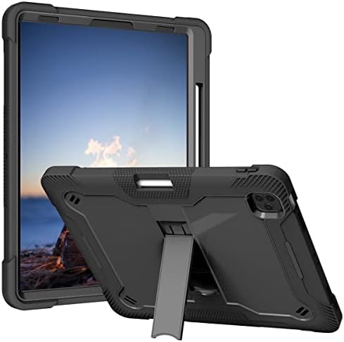 מקרה למחשב טאבלט תואם ל- iPad Pro 12.9 דור 5 2021 / iPad Pro 12.9 אינץ '4th Gen 2020 / iPad Pro 12.9 3rd Gen 2018 כיסוי מגן מחוספס עמיד