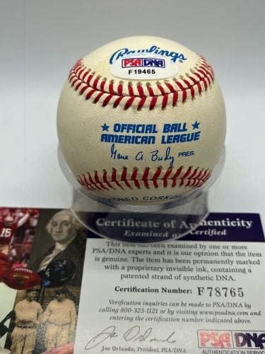 Mo Vaughn Red Sox Mets חתום על חתימה רשמית OMLB בייסבול PSA DNA *65 - כדורי חתימה עם חתימה