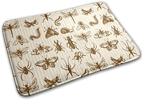 שפירית פרפר חרקים דפוס פלנל החלקה רצפת מחצלת 24 ווה 16 ב רב תכליתי מהיר יבש שטיח אמבטיה שטיח